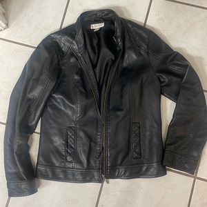 Christopher and Banks women’s black leather jacket